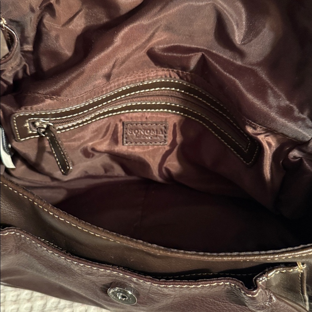 Brown Leather Shoulder Bag by Sonoma Life & Style - Picture 6 of 8
